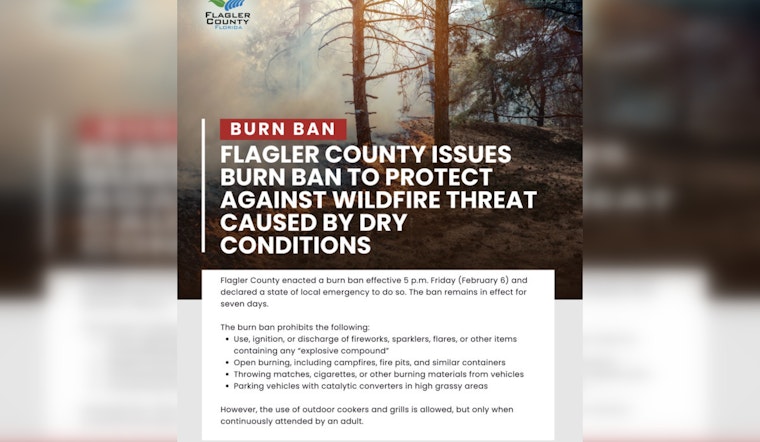Flagler County Under Burn Ban Amidst Drought, Officials Declare Local State of Emergency