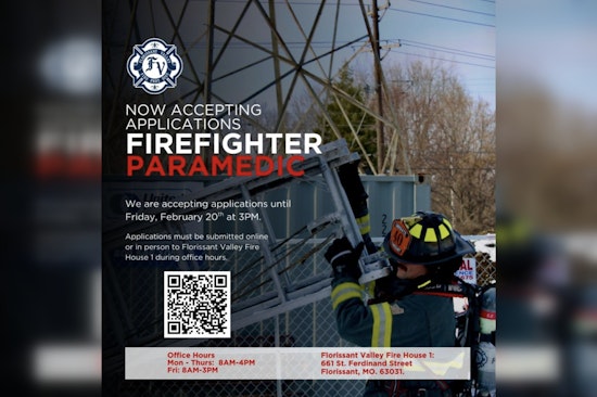 Florissant Valley Fire Protection District Seeks Firefighter/Paramedics to Serve Community