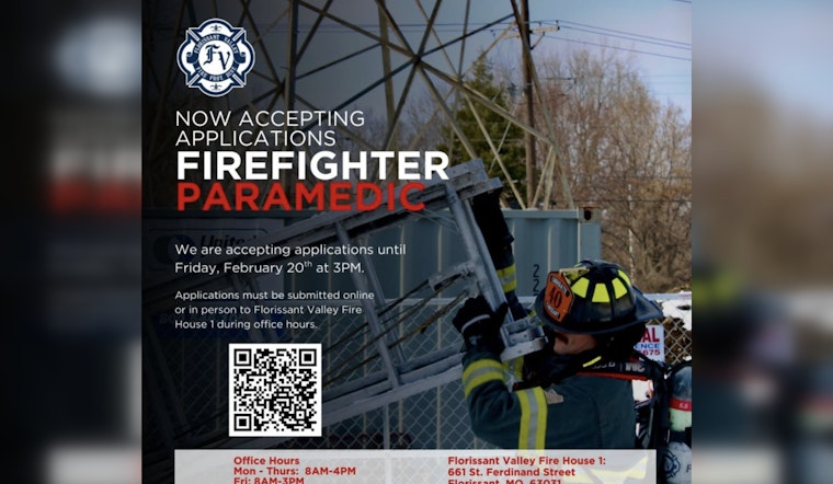 Florissant Valley Fire Protection District Seeks Firefighter/Paramedics to Serve Community