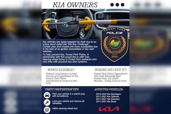 Forest Park Cops Hand Out Free Wheel Locks to Kia Drivers Spooked by Viral Thefts