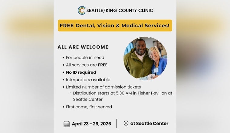 Free Health Clinic To Take Over Seattle Center April 23 to 26