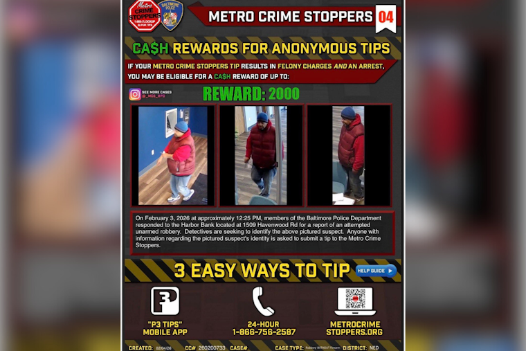 Harbor Bank Heist Flop Has Baltimore Cops Hunting Northwood Suspect