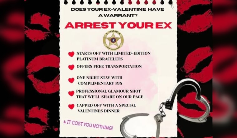 Dumped and Booked as Houston Constable Revives 'Arrest Your Ex' Valentine Gag
