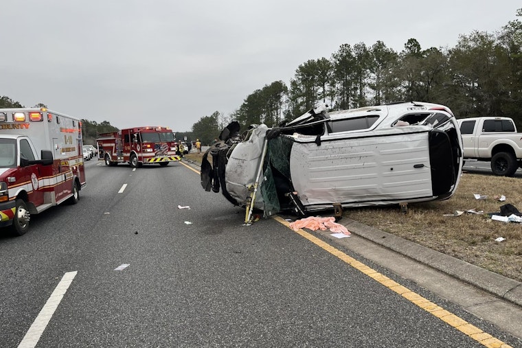 Hernando County Sheriff's Deputy and Motorist Hospitalized After Rollover Crash in Brooksville
