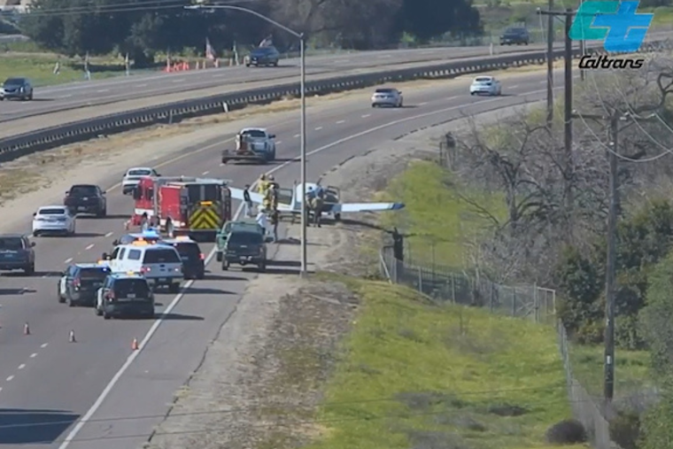 Highway Shock In Lakeside As Small Plane Lands On SR-67