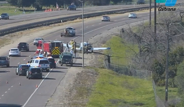 Highway Shock In Lakeside As Small Plane Lands On SR-67