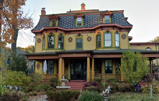 Historic Charles Davis House, A 'Painted Lady' Victorian Masterpiece for Sale in Newton Center
