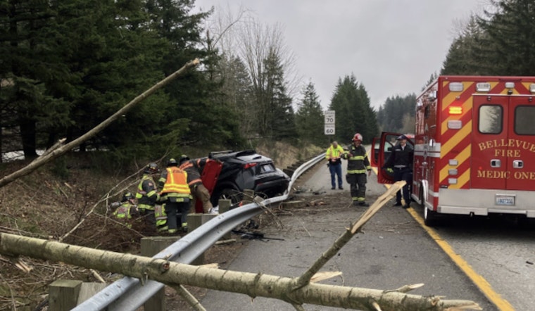 I-90 Commute Meltdown Near North Bend After Solo Crash Leaves Driver Critical