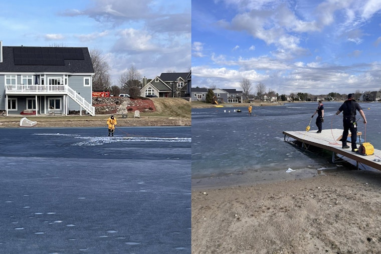 Ice Cracks On Dousman Pond As Neighbors Race To Pull Four From Freezing Water