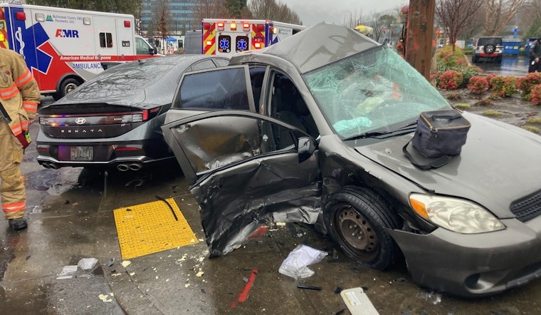 Island Crash Near Portland Leaves 3 Hurt, One in Critical Condition