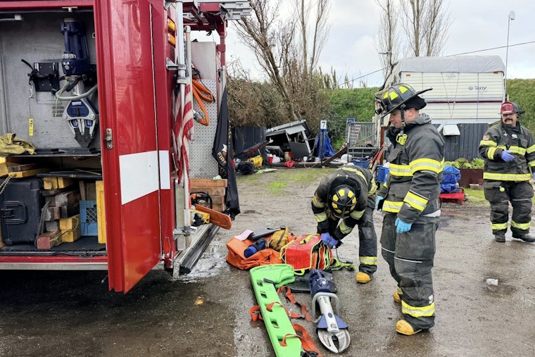 Isleton Home Smashed by Falling Tree, Resident Trapped Under Rubble