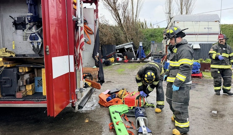 Isleton Home Smashed by Falling Tree, Resident Trapped Under Rubble