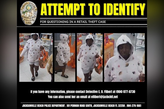Jacksonville Beach PD Seeks Public's Help to Identify Suspect in $2.1K Ulta Beauty Theft
