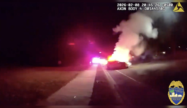 Jacksonville Cop Hauls Woman From Flaming Wreck After Baby Snatched In Carjacking