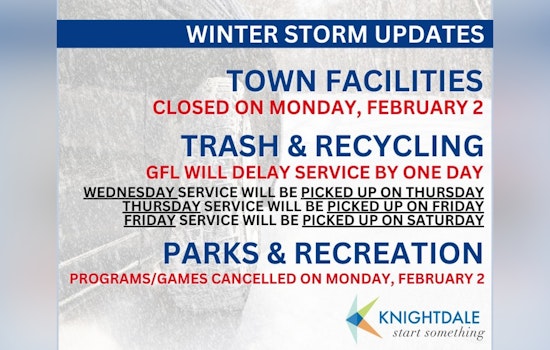 Knightdale Officials Announce Closures and Safety Measures Amidst Winter Storm Gianna