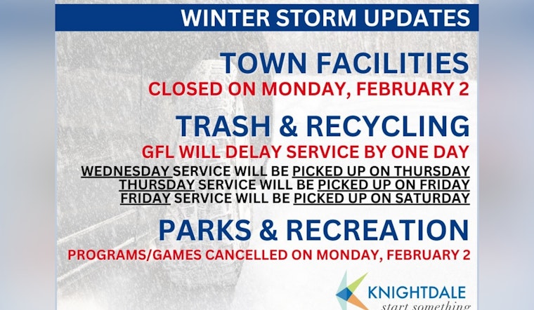 Knightdale Officials Announce Closures and Safety Measures Amidst Winter Storm Gianna