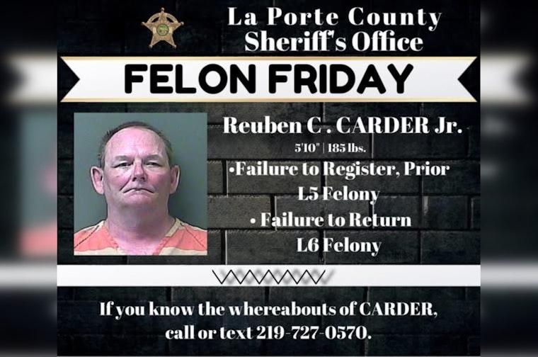 La Porte Cops Launch Fugitive Hunt For Convicted Offender Reuben Carder Jr