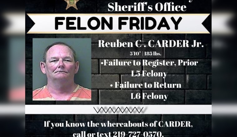 La Porte Cops Launch Fugitive Hunt For Convicted Offender Reuben Carder Jr
