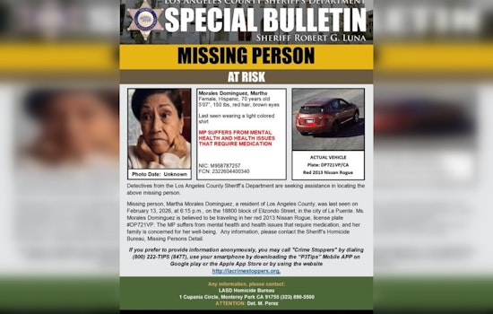 La Puente Street Search: Deputies Race To Find Missing 70-Year-Old Martha Morales Dominguez