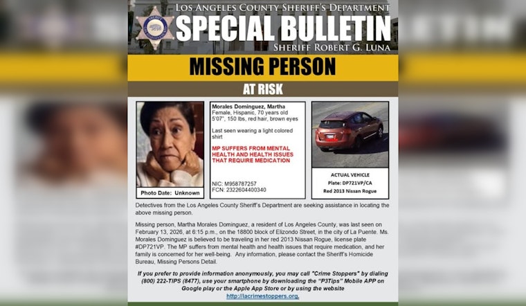 La Puente Street Search: Deputies Race To Find Missing 70-Year-Old Martha Morales Dominguez