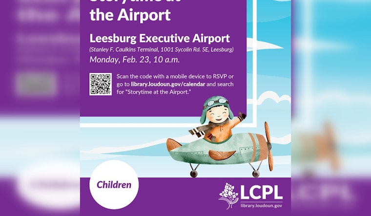Leesburg Executive Airport Partners with Loudoun Library for Free 'Storytime at the Airport' Event for Families