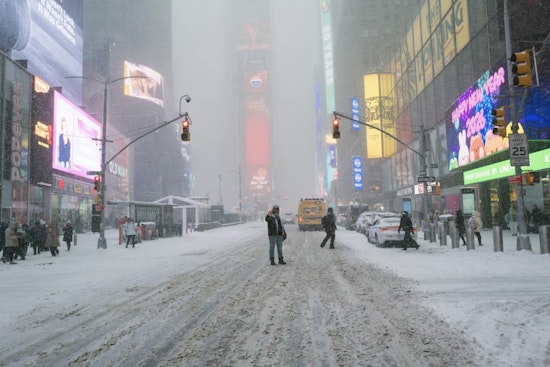 Lower Manhattan Snowplow Swallowed By City Hall Sidewalk Sinkhole