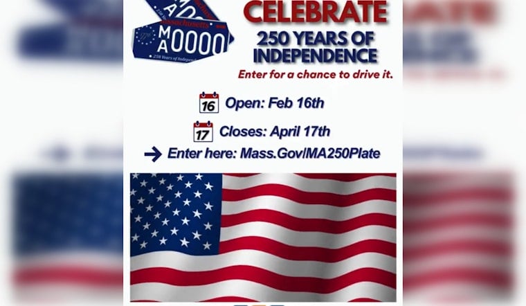 Massachusetts RMV Launches "250 Years of Independence" Special License Plate Lottery