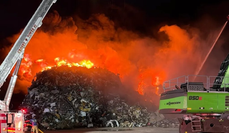 Massive Blaze Rips Through Dayton Scrap Yard, Triggers Overnight Shelter Order