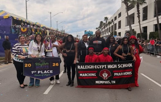 Memphis' Raleigh-Egypt High School Marching Pharaohs Take Top Honors at Jefferson Parish's Rhythm on the Route