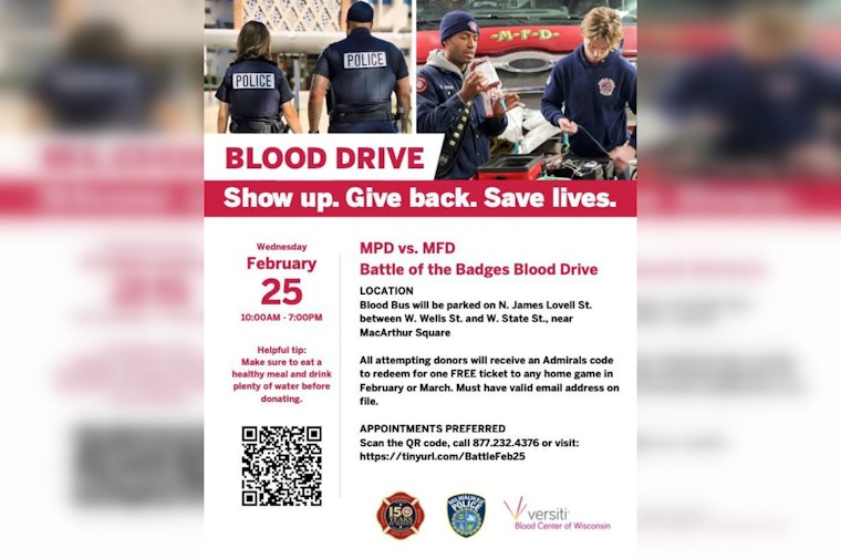 Milwaukee First Responders Compete in "Battle of the Badges" Blood Drive for Bragging Rights and Lives Saved