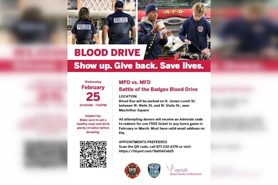 Milwaukee First Responders Compete in "Battle of the Badges" Blood Drive for Bragging Rights and Lives Saved
