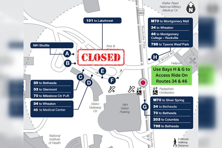 Montgomery County Announces Ride On Bus Schedule Changes on Sundays Due to Metrorail Construction