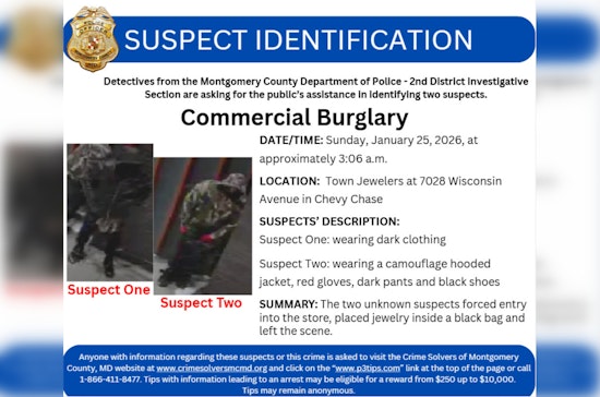 Montgomery County Detectives Seek Public Tips in Daytime Commercial Burglary Case; Surveillance Video Released