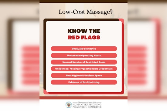 Montgomery County Launches "Look Before You Book" Campaign to Counter Illegal Massage Businesses and Human Trafficking