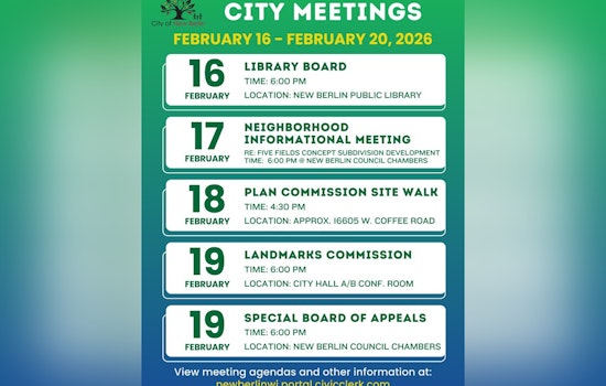 New Berlin Invites Community Involvement with Transparent Meeting Series and Accessible Resources