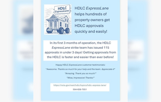 New Orleans' HDLC ExpressLane Revolutionizes Historic District Permitting with Swift and Accessible Service