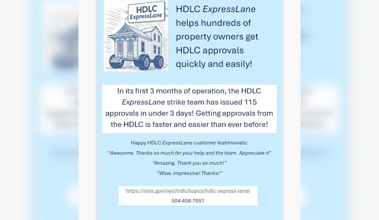 New Orleans' HDLC ExpressLane Revolutionizes Historic District Permitting with Swift and Accessible Service