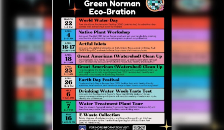 Norman's Green Norman Eco-bration Kicks Off on World Water Day with Nine Weeks of Sustainability Events