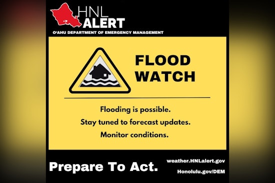 Oahu On Edge as Flood Watch Sounds Island Alarm