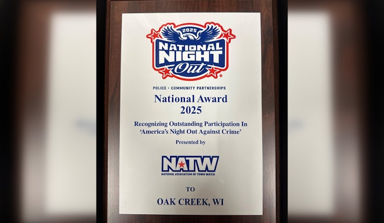 Oak Creek Police Celebrate National Recognition of Their Community-Building National Night Out Event