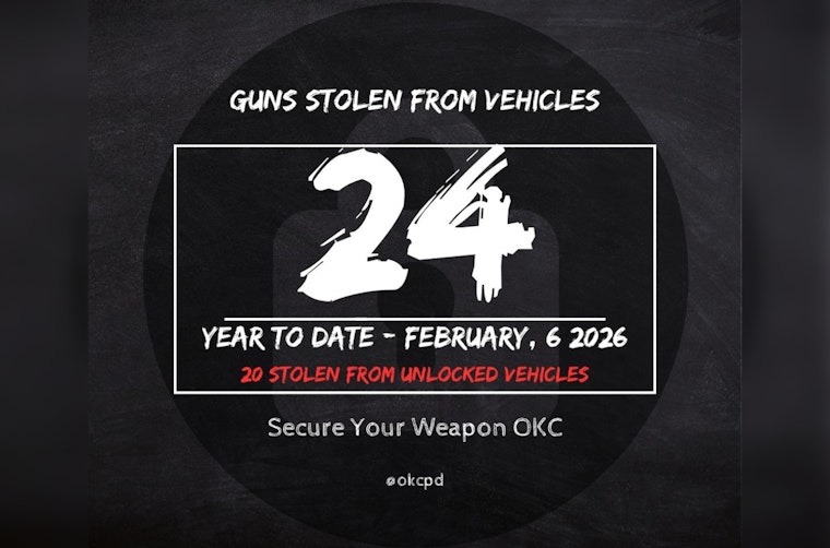 OKC Police Warn 24 Guns Stolen From Vehicles This Year