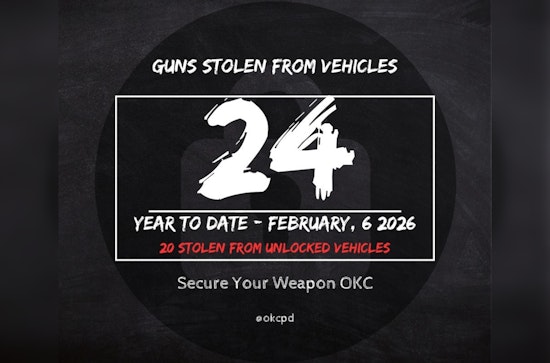 OKC Police Warn 24 Guns Stolen From Vehicles This Year