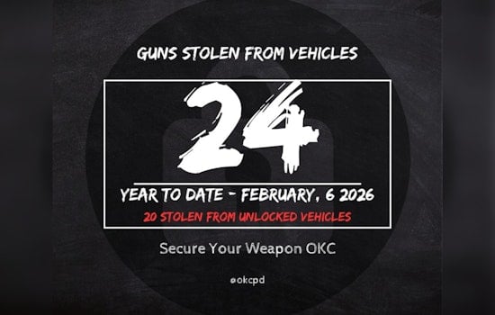 OKC Police Warn 24 Guns Stolen From Vehicles This Year