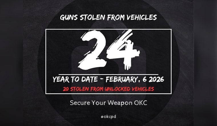 OKC Police Warn 24 Guns Stolen From Vehicles This Year
