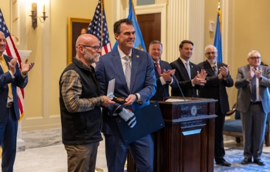 Oklahoma Governor Kevin Stitt Bestows Medal of Valor on Commissioner Tim Tipton for Public Safety Excellence