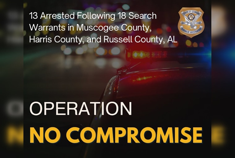 "Operation No Compromise" Nets 13 Arrests in Georgia and Alabama Drug Trafficking Sting