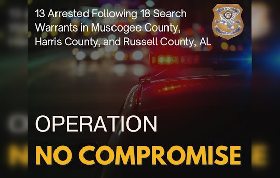 "Operation No Compromise" Nets 13 Arrests in Georgia and Alabama Drug Trafficking Sting