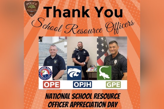 Orange Park Police Department Celebrates School Resource Officers on National Appreciation Day