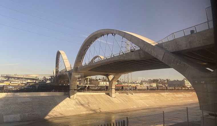 Outlaw Fireworks Turn L.A.'s 6th Street Bridge Into Late-Night Spectacle