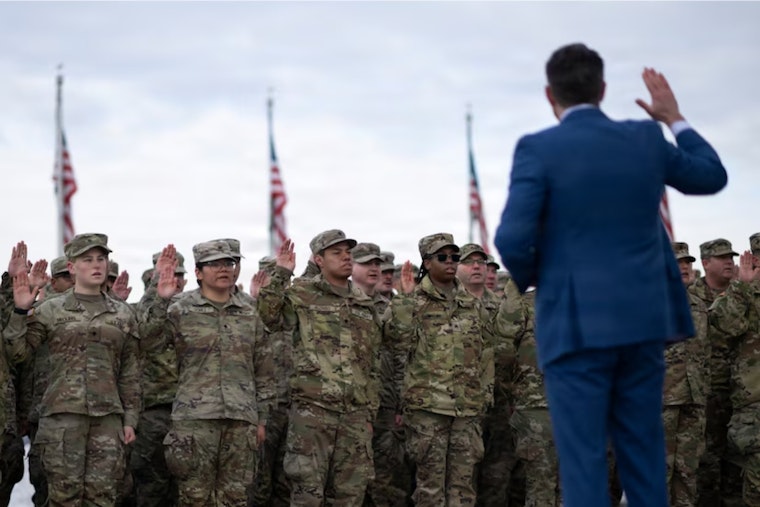 Over 100 National Guard Members Reenlist in Patriotic Ceremony Amidst D.C. Crime Decline